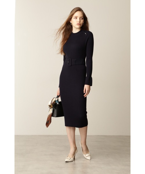 PINKY&DIANNE（ピンキーアンドダイアン）の「◆サイドボタンリブニットワンピース（ワンピース・レディース・ネイビー/ピンク系その他・38）」の15枚目の写真