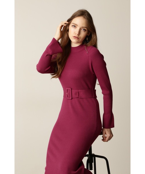 PINKY&DIANNE（ピンキーアンドダイアン）の「◆サイドボタンリブニットワンピース（ワンピース・レディース・ネイビー/ピンク系その他・38）」の13枚目の写真