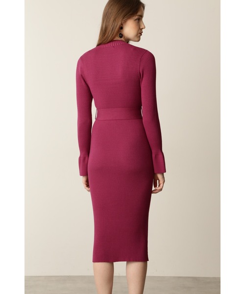 PINKY&DIANNE（ピンキーアンドダイアン）の「◆サイドボタンリブニットワンピース（ワンピース・レディース・ネイビー/ピンク系その他・38）」の9枚目の写真