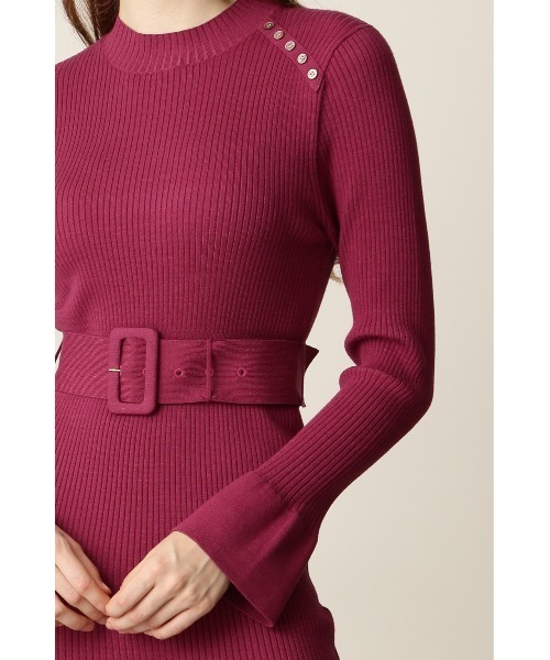 PINKY&DIANNE（ピンキーアンドダイアン）の「◆サイドボタンリブニットワンピース（ワンピース・レディース・ネイビー/ピンク系その他・38）」の16枚目の写真