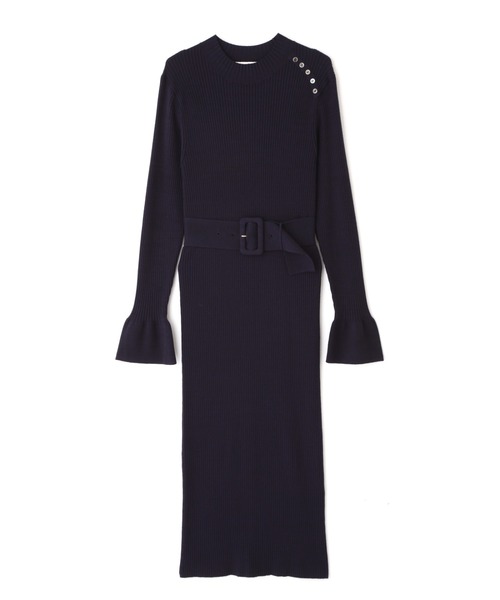 PINKY&DIANNE（ピンキーアンドダイアン）の「◆サイドボタンリブニットワンピース（ワンピース・レディース・ネイビー/ピンク系その他・38）」の12枚目の写真