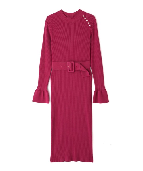 PINKY&DIANNE（ピンキーアンドダイアン）の「◆サイドボタンリブニットワンピース（ワンピース・レディース・ネイビー/ピンク系その他・38）」の14枚目の写真