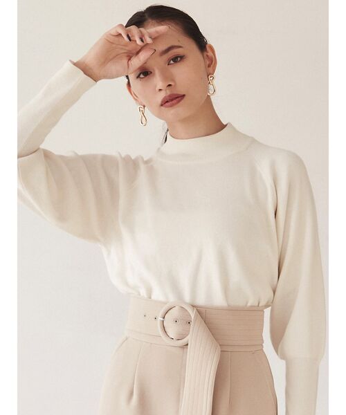 MURUA(ムルーア)の「モダンボトルネックニット(ニット/セーター・レディース・ブラック/ベージュ/ブルー/アイボリー/モカ・FREE)」の2枚目の写真