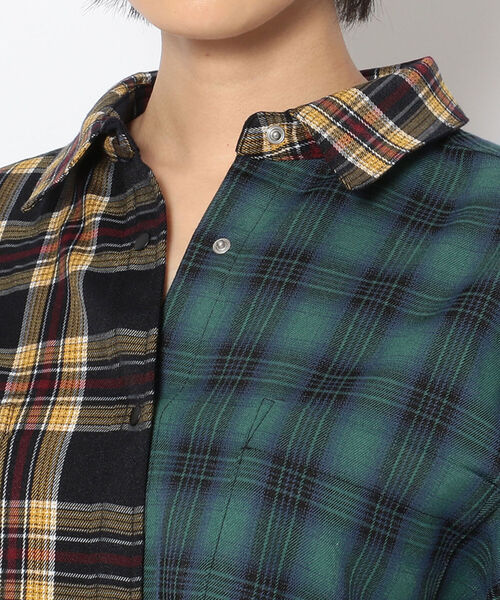 AULA AILA（アウラアイラ）の「AULA AILA（アウラ アイラ）別注3WAYチェックシャツドレス（ワンピース・レディース・その他・0）」の2枚目の写真