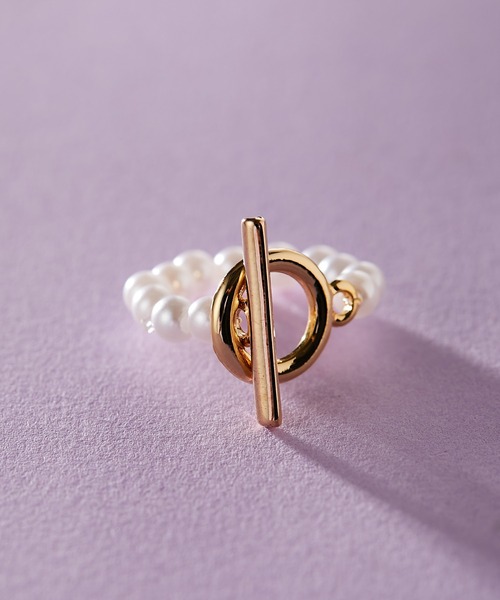 ear PAPILLONNER（イアパピヨネ）の「マンテル小粒パールリング（リング・レディース・ホワイト・FREE）」の5枚目の写真