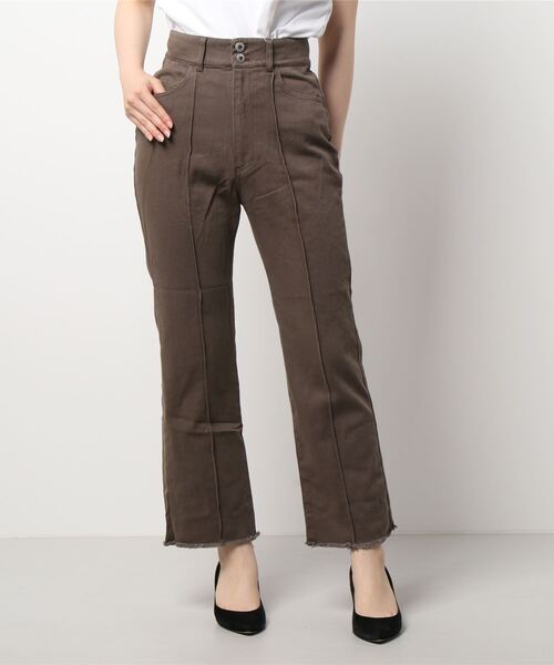 Cheek(チーク)の「ピンタックカラーデニムパンツ(デニムパンツ・レディース・チャコールグレー/ブラウン/ネイビー・SMALL/MEDIUM)」の20枚目の写真