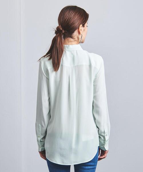 EQUIPMENT(エキップモン)の「<EQUIPMENT(エキップモン)>SLIM Wポケット シャツ ■■■(シャツ/ブラウス・レディース・ライム・S)」の4枚目の写真