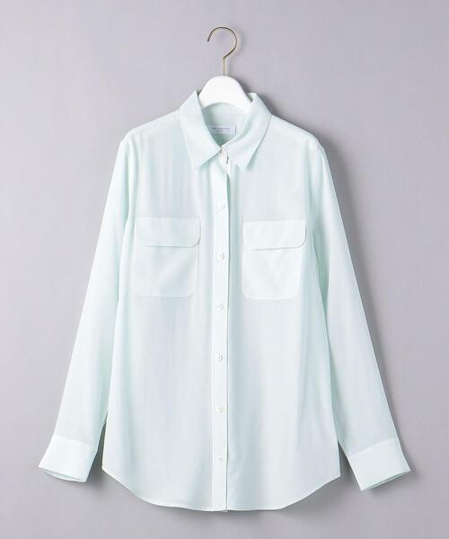 EQUIPMENT(エキップモン)の「<EQUIPMENT(エキップモン)>SLIM Wポケット シャツ ■■■(シャツ/ブラウス・レディース・ライム・S)」の10枚目の写真