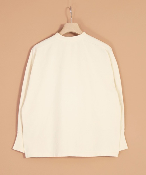 OMNIGOD（オムニゴッド）の「[OMNIGOD womens / オムニゴッド] 8/天竺 ミリタリーヘンリーネックマニッシュトレーナー（Tシャツ/カットソー・レディース・ホワイト/ブラック/カーキ・FREE）」の9枚目の写真