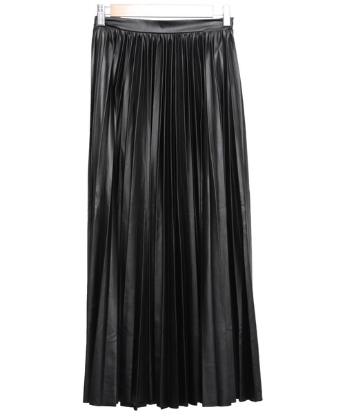 mili an deni（ミリアンデニ）の「フェイクレザープリーツマキシスカート（スカート・レディース・アッシュグレー/ブラック/ブルー/アイボリー・M）」の11枚目の写真