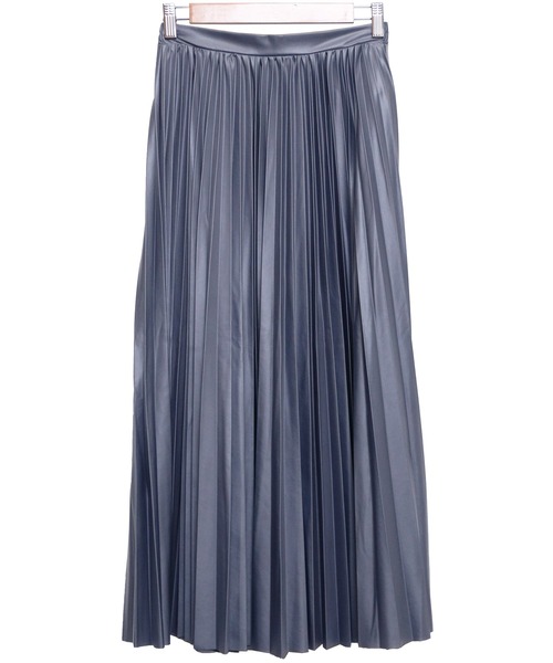 mili an deni（ミリアンデニ）の「フェイクレザープリーツマキシスカート（スカート・レディース・アッシュグレー/ブラック/ブルー/アイボリー・M）」の19枚目の写真