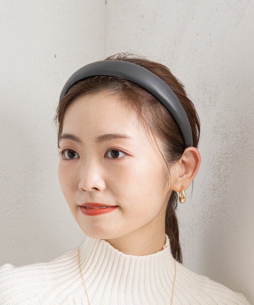 prose verse（プロズヴェール）の「合皮カチューシャ（カチューシャ・レディース・ダークグレー/アイボリー/キャメル・ﾌﾘ-）」の18枚目の写真