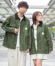PairPair（ペアペア）の「衿配色カバーオールジャケット(ユニセックス)（カバーオール・メンズ）」