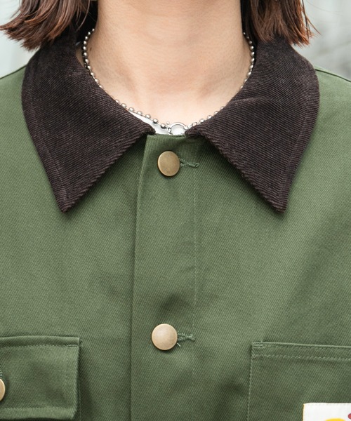 PairPair（ペアペア）の「衿配色カバーオールジャケット(ユニセックス