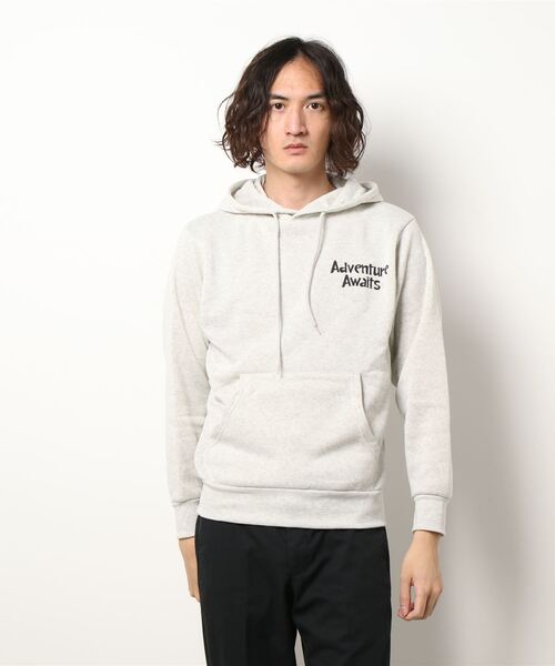 STYLEBLOCK（スタイルブロック）の「裏起毛プリントスウェットパーカー（パーカー・メンズ・オートミール/チャコール/ブラック系その他2/カーキ/ベージュ系その他/グレー系その他2/ブラック/グレー/ブラック系その他/ネイビー/グレー系その他/ベージュ・LL/M/L）」の2枚目の写真