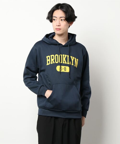 STYLEBLOCK（スタイルブロック）の「裏起毛プリントスウェットパーカー（パーカー・メンズ・オートミール/チャコール/ブラック系その他2/カーキ/ベージュ系その他/グレー系その他2/ブラック/グレー/ブラック系その他/ネイビー/グレー系その他/ベージュ・LL/M/L）」の12枚目の写真