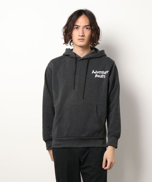 STYLEBLOCK（スタイルブロック）の「裏起毛プリントスウェットパーカー（パーカー・メンズ・オートミール/チャコール/ブラック系その他2/カーキ/ベージュ系その他/グレー系その他2/ブラック/グレー/ブラック系その他/ネイビー/グレー系その他/ベージュ・LL/M/L）」の8枚目の写真