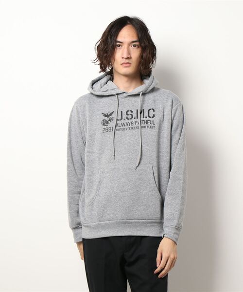 STYLEBLOCK（スタイルブロック）の「裏起毛プリントスウェットパーカー（パーカー・メンズ・オートミール/チャコール/ブラック系その他2/カーキ/ベージュ系その他/グレー系その他2/ブラック/グレー/ブラック系その他/ネイビー/グレー系その他/ベージュ・LL/M/L）」の9枚目の写真