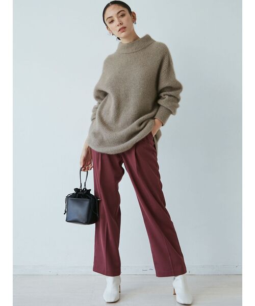 LAGUNAMOON(ラグナムーン)の「【OUTDOOR】フェイクレザー巾着バッグ(ハンドバッグ・レディース・ブラック/アイボリー・FREE)」の13枚目の写真