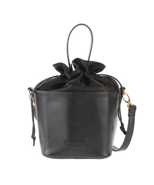 LAGUNAMOON(ラグナムーン)の「【OUTDOOR】フェイクレザー巾着バッグ(ハンドバッグ・レディース・ブラック/アイボリー・FREE)」の20枚目の写真