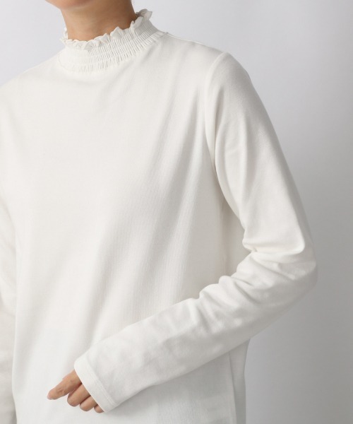 LOWRYS FARM（ローリーズファーム）の「ネックシャーリング　215864（Tシャツ/カットソー・レディース・ホワイト/ブラック/グレー・FREE）」の7枚目の写真