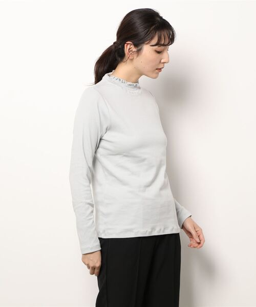 LOWRYS FARM（ローリーズファーム）の「ネックシャーリング　215864（Tシャツ/カットソー・レディース・ホワイト/ブラック/グレー・FREE）」の14枚目の写真