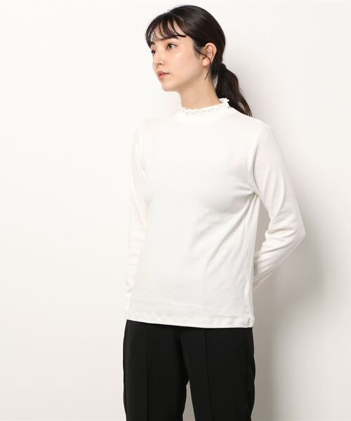 LOWRYS FARM（ローリーズファーム）の「ネックシャーリング　215864（Tシャツ/カットソー・レディース・ホワイト/ブラック/グレー・FREE）」の15枚目の写真