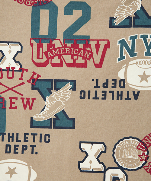 X-girl Stages（エックスガールステージス）の「SHIRT DRESS "COLLEGE PATTERN" (4T～7T)（ワンピース・キッズ・ベージュ/ネイビー・6T/7T/4T/5T）」の5枚目の写真