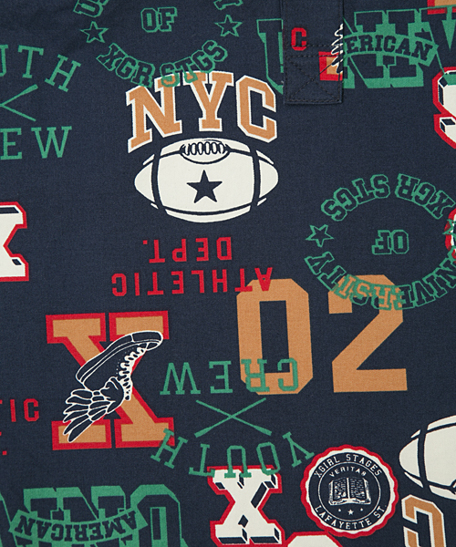 X-girl Stages（エックスガールステージス）の「SHIRT DRESS "COLLEGE PATTERN" (4T～7T)（ワンピース・キッズ・ベージュ/ネイビー・6T/7T/4T/5T）」の6枚目の写真