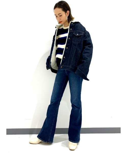 GAP(ギャップ)の「アイコンデニム シェルパジャケット(デニムジャケット・メンズ・インディゴブルー/ライトインディゴブルー・S/M/L/XS/XL)」の14枚目の写真