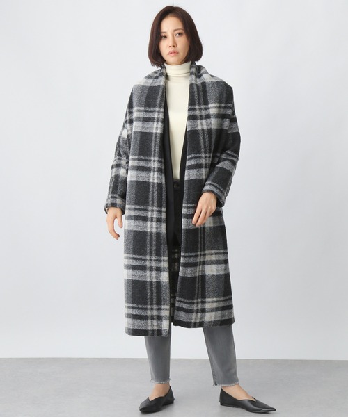 Ezick（エジック）の「イタリアンエアリコーディガン（ノーカラーコート・レディース・ブラック・FREE）」の2枚目の写真