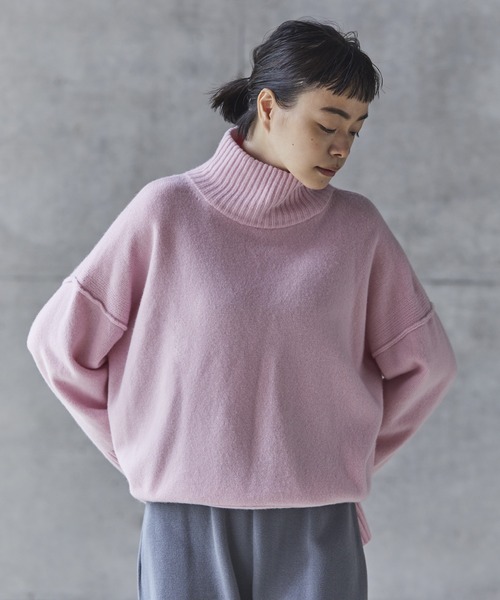conges payes ADIEU TRISTESSE(コンジェ ペイエ アデュートリステス)の「congés payés × setsuko todorokiCollaboration 「TINT COLOR KNIT」(ニット/セーター・レディース・ピンク/クリアグリーン/スカイブルー・FREE)」の1枚目の写真