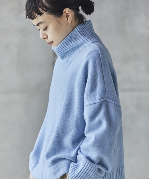 conges payes ADIEU TRISTESSE(コンジェ ペイエ アデュートリステス)の「congés payés × setsuko todorokiCollaboration 「TINT COLOR KNIT」(ニット/セーター・レディース・ピンク/クリアグリーン/スカイブルー・FREE)」の3枚目の写真