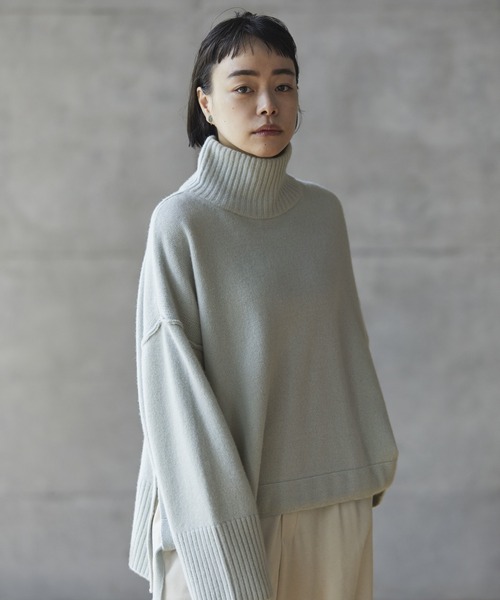 conges payes ADIEU TRISTESSE(コンジェ ペイエ アデュートリステス)の「congés payés × setsuko todorokiCollaboration 「TINT COLOR KNIT」(ニット/セーター・レディース・ピンク/クリアグリーン/スカイブルー・FREE)」の2枚目の写真