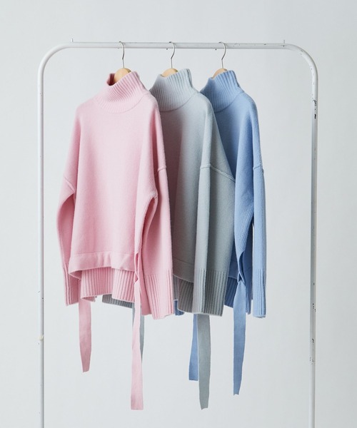 conges payes ADIEU TRISTESSE(コンジェ ペイエ アデュートリステス)の「congés payés × setsuko todorokiCollaboration 「TINT COLOR KNIT」(ニット/セーター・レディース・ピンク/クリアグリーン/スカイブルー・FREE)」の12枚目の写真