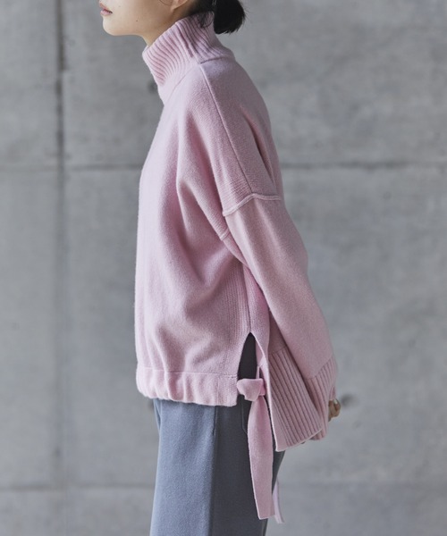 conges payes ADIEU TRISTESSE(コンジェ ペイエ アデュートリステス)の「congés payés × setsuko todorokiCollaboration 「TINT COLOR KNIT」(ニット/セーター・レディース・ピンク/クリアグリーン/スカイブルー・FREE)」の8枚目の写真