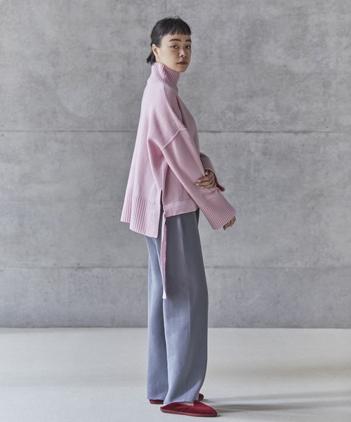 conges payes ADIEU TRISTESSE(コンジェ ペイエ アデュートリステス)の「congés payés × setsuko todorokiCollaboration 「TINT COLOR KNIT」(ニット/セーター・レディース・ピンク/クリアグリーン/スカイブルー・FREE)」の14枚目の写真