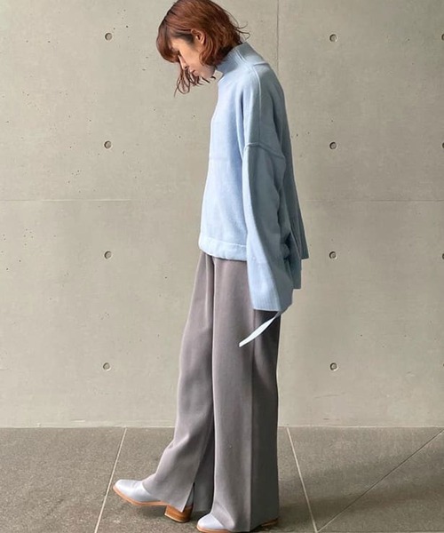 conges payes ADIEU TRISTESSE(コンジェ ペイエ アデュートリステス)の「congés payés × setsuko todorokiCollaboration 「TINT COLOR KNIT」(ニット/セーター・レディース・ピンク/クリアグリーン/スカイブルー・FREE)」の5枚目の写真