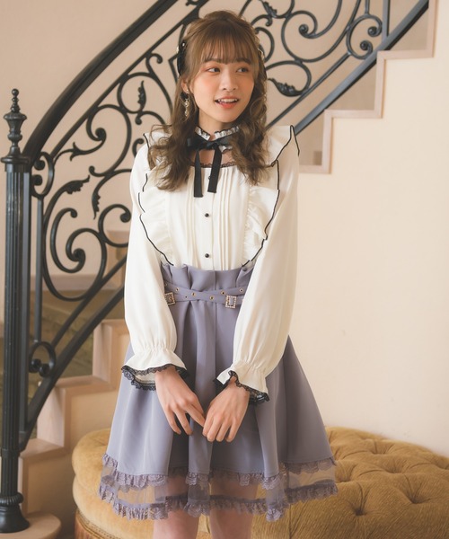 ROJITA（ロジータ）の「デコルテ開きラッフルボリュームブラウス（シャツ/ブラウス・レディース・ピンク系その他/ホワイト/ブラック・FREE）」の5枚目の写真