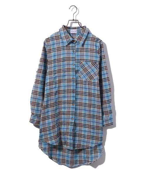 チェックロングシャツワンピース シャツワンピース Sara Cake サラアンドケイク のファッション通販 Zozotown