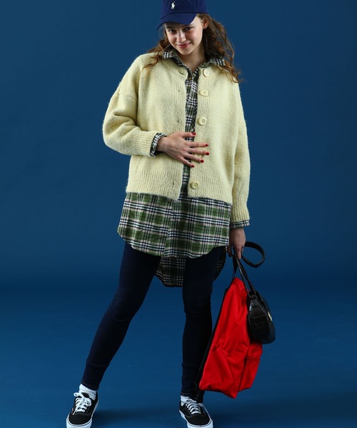 sara&cake(サラアンドケイク)の「チェックロングシャツワンピース(シャツワンピース・レディース・ブルー/イエロー/グリーン/レッド・FREE)」の18枚目の写真