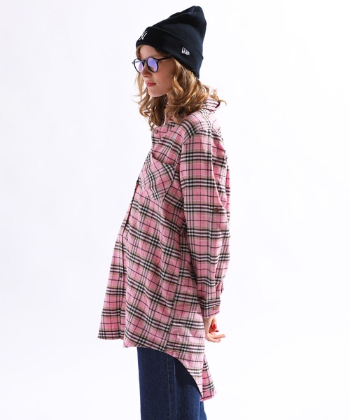 sara&cake(サラアンドケイク)の「チェックロングシャツワンピース(シャツワンピース・レディース・ブルー/イエロー/グリーン/レッド・FREE)」の12枚目の写真