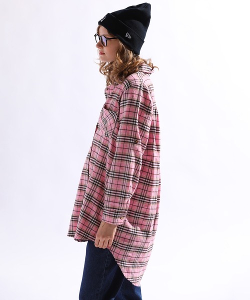 sara&cake(サラアンドケイク)の「チェックロングシャツワンピース(シャツワンピース・レディース・ブルー/イエロー/グリーン/レッド・FREE)」の11枚目の写真