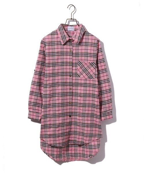 sara&cake(サラアンドケイク)の「チェックロングシャツワンピース(シャツワンピース・レディース・ブルー/イエロー/グリーン/レッド・FREE)」の16枚目の写真