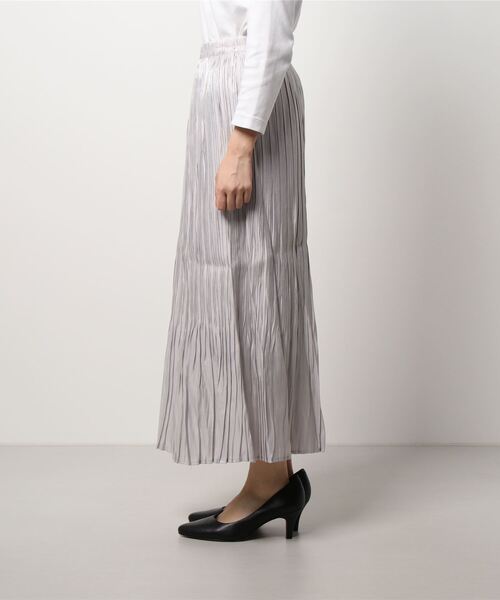 prose verse（プロズヴェール）の「オーロラツイル消しプリーツスカート（スカート・レディース・グレー/チャコールグレー/ベージュ・FREE）」の4枚目の写真