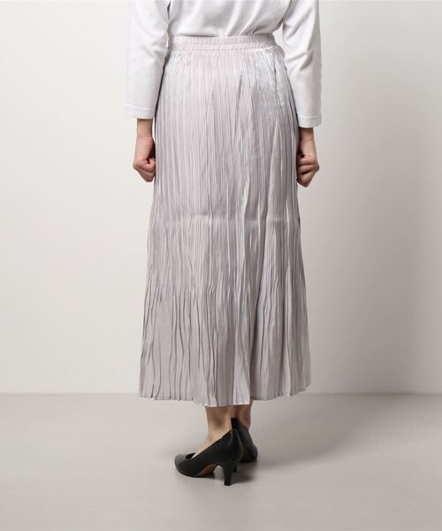 prose verse（プロズヴェール）の「オーロラツイル消しプリーツスカート（スカート・レディース・グレー/チャコールグレー/ベージュ・FREE）」の5枚目の写真