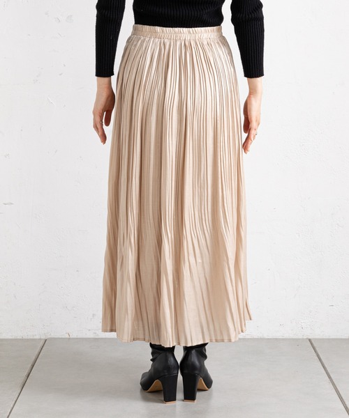 prose verse（プロズヴェール）の「オーロラツイル消しプリーツスカート（スカート・レディース・グレー/チャコールグレー/ベージュ・FREE）」の13枚目の写真