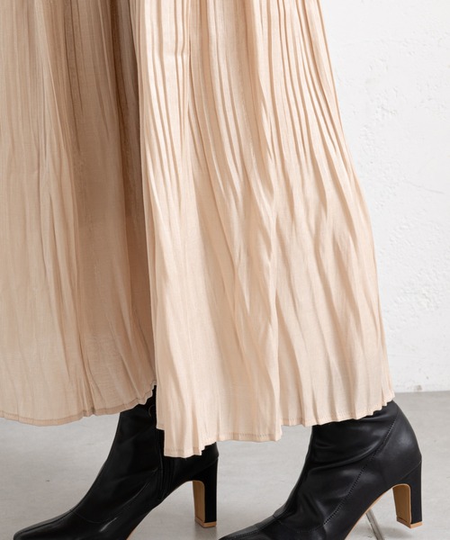 prose verse（プロズヴェール）の「オーロラツイル消しプリーツスカート（スカート・レディース・グレー/チャコールグレー/ベージュ・FREE）」の20枚目の写真