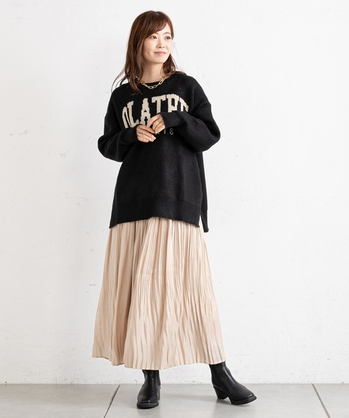 prose verse（プロズヴェール）の「オーロラツイル消しプリーツスカート（スカート・レディース・グレー/チャコールグレー/ベージュ・FREE）」の10枚目の写真