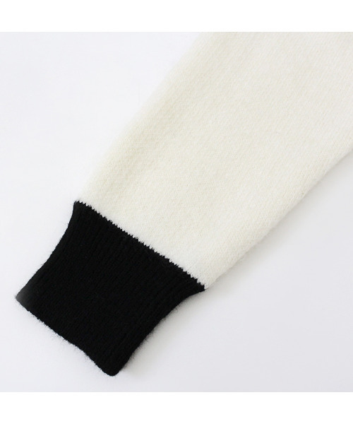 MODE ROBE(モードローブ)の「配色ニットカーディガン(カーディガン/ボレロ・レディース・ホワイト/ブラック・FREE)」の21枚目の写真